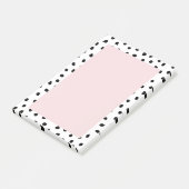 Modernes, pastelfarbenes Pink mit Personalisiertem Post-it Klebezettel (angewinkelt)