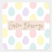 Modernes, pastelförmiges Ei-Muster | Frohe Ostern Quadratischer Aufkleber (Vorderseite)