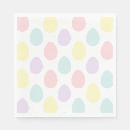Modernes, pastelförmiges Ei-Muster | Frohe Ostern Serviette (Vorderseite)