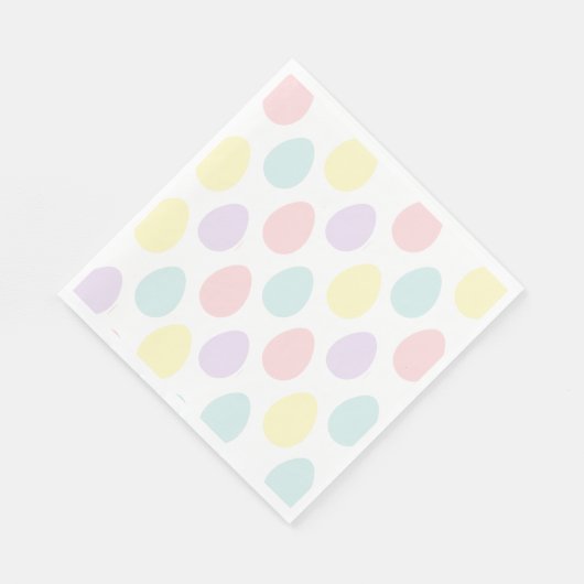 Modernes, pastelförmiges Ei-Muster | Frohe Ostern Serviette (Ecke)