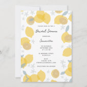 Modernes Pastell Citrus Lemons Brautparty Einladung (Vorderseite)