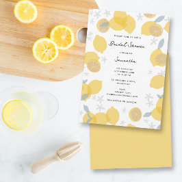 Modernes Pastell Citrus Lemons Brautparty Einladung