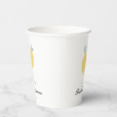 Modernes Pastell Citrus Lemons Brautparty Pappbecher (Rechts)