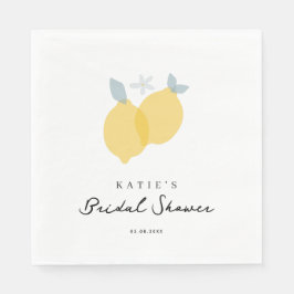 Modernes Pastell Citrus Lemons Brautparty Serviette