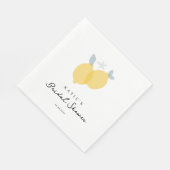 Modernes Pastell Citrus Lemons Brautparty Serviette (Ecke)