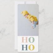 Modernes Pastell-farbenes HOHOHO mit Foto (Vorderseite)