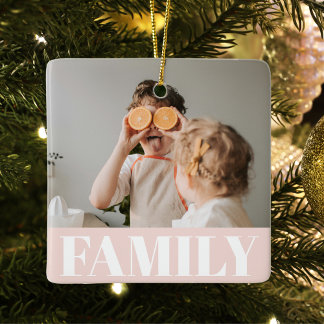 Modernes Pastell Pink-Foto Keramikornament