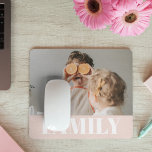 Modernes Pastell Pink-Foto Mousepad<br><div class="desc">Modernes Pastell Pink-Foto</div>