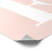 Modernes Pastell Pink-Foto Poster (Ecke)