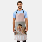 Modernes Pastell Pink-Foto Schürze (Getragen)