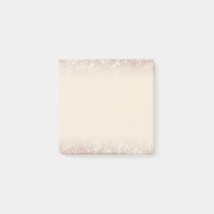 Modernes Pastell Sparkling Gold Silver Ombre Platz Post-it Klebezettel