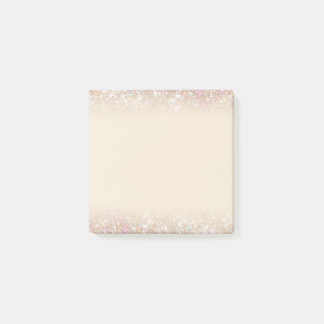 Modernes Pastell Sparkling Gold Silver Ombre Platz Post-it Klebezettel