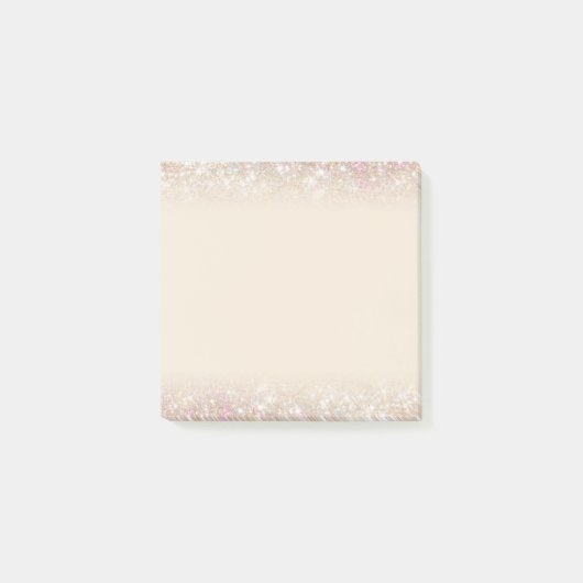 Modernes Pastell Sparkling Gold Silver Ombre Platz Post-it Klebezettel (Vorderseite)