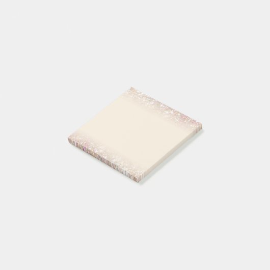 Modernes Pastell Sparkling Gold Silver Ombre Platz Post-it Klebezettel (angewinkelt)