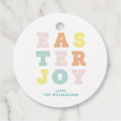 Modernes Pastell Typografisches Ostern Geschenkanhänger (Vorderseite)