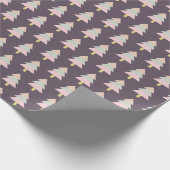Modernes Pastellbaum Wintermuster Geschenkpapier (Ecke)