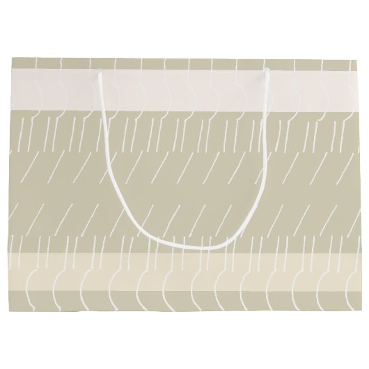 Modernes, pastellfarbenes geometrisches Monogramm Große Geschenktüte (Rückseite)