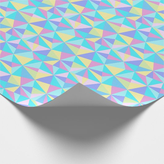 Modernes, pastellfarbenes geometrisches Muster Geschenkpapier (Ecke)
