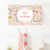 Modernes, pastellfarbenes, grafisches Schmetterlin Banner (Insitu)