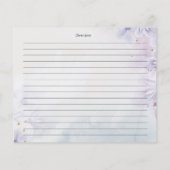 Modernes pastellfarbenes lila Frühlingsblumen Brau (Rückseite)