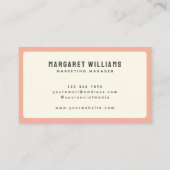 Modernes, pastellfarbenes Muster geometrischer Mus Visitenkarte (Rückseite)