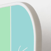 Modernes pastellfarbenes personalisiertes Pickleba Pickleball Schläger (Linke Seite)