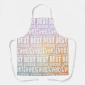 Modernes pastellfarbenes Regenbogen-Meister-Typogr Schürze (Vorderseite)