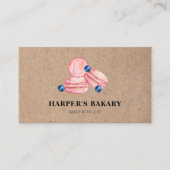 Modernes, pastellfarbenes, rosa Macarons Beruflich Visitenkarte (Vorderseite)
