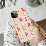 Modernes, pastellfarbenes rosa und rotes Lipstick- iPhone 11Pro Max Hülle<br><div class="desc">Modernes,  pastellfarbenes rosa und rotes Lipstick-Muster Girl</div>