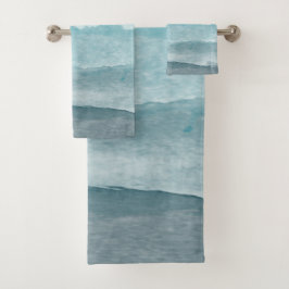 Modernes pastellfarbenes Terrazzo - Muster Badetuc Badhandtuch Set