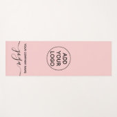 modernes, pastellfarbenes Yogo-Logo Yogamatte (Vorderseite (Horizontal))