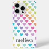 Modernes Pastellherz-Formmuster Case-Mate iPhone Hülle (Rückseite)