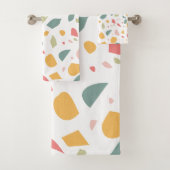 Modernes Pastellmuster Badhandtuch Set (Insitu)