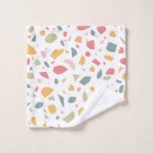 Modernes Pastellmuster Badhandtuch Set (Waschlappen)