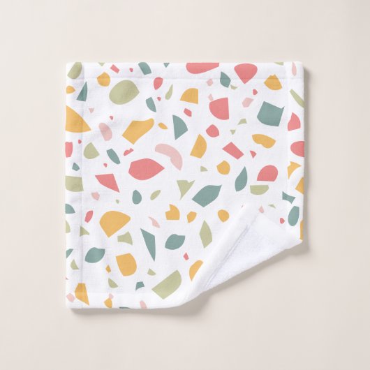 Modernes Pastellmuster Badhandtuch Set (Waschlappen)