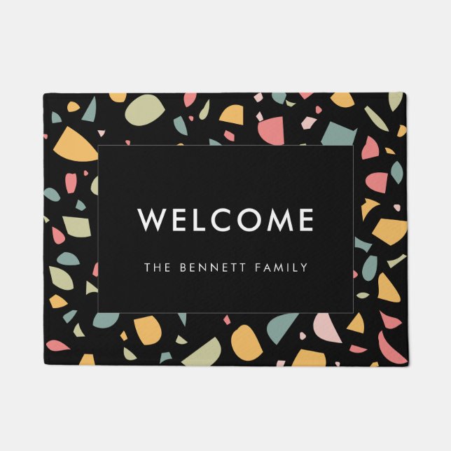 Modernes Pastellmuster Fußmatte (Vorderseite)