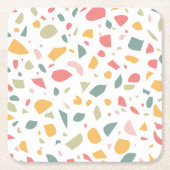 Modernes Pastellmuster Rechteckiger Pappuntersetzer (Vorderseite)