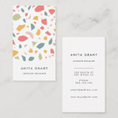 Modernes Pastellmuster Visitenkarte (Vorne/Hinten)