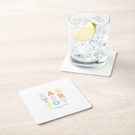 Modernes Pastellöster Rechteckiger Pappuntersetzer (Vor Ort)