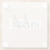 Modernes, pastellrosa, atemberaubendes Zitat Glasuntersetzer (Rückseite)