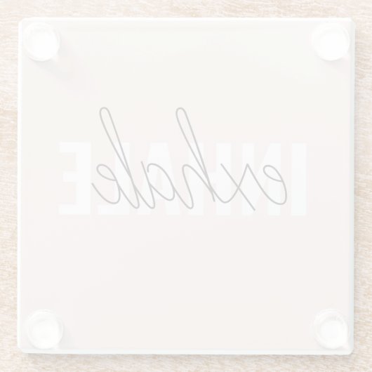 Modernes, pastellrosa, atemberaubendes Zitat Glasuntersetzer (Rückseite)