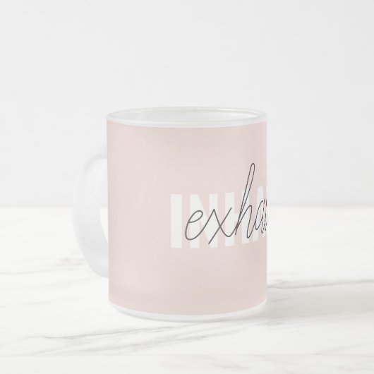 Modernes, pastellrosa, atemberaubendes Zitat Mattglastasse (Vorderseite Links)