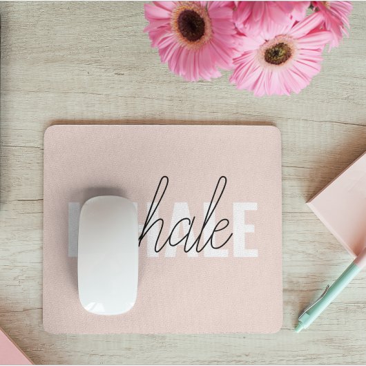 Modernes, pastellrosa, atemberaubendes Zitat Mousepad