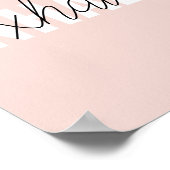 Modernes, pastellrosa, atemberaubendes Zitat Poster (Ecke)