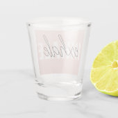 Modernes, pastellrosa, atemberaubendes Zitat Schnapsglas (Rückseite)