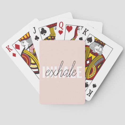 Modernes, pastellrosa, atemberaubendes Zitat Spielkarten (Rückseite)