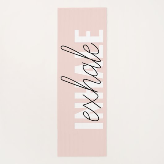 Modernes, pastellrosa, atemberaubendes Zitat Yogamatte (Rückseite)