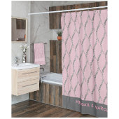 Modernes Pastellrosa Bad Duschvorhang