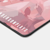 Modernes, pastellrosa Drachenspiel Schreibtischunterlage (Ecke)