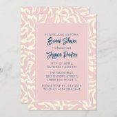 Modernes, pastellrosa Hübsches Brautparty Einladung (Vorne/Hinten)